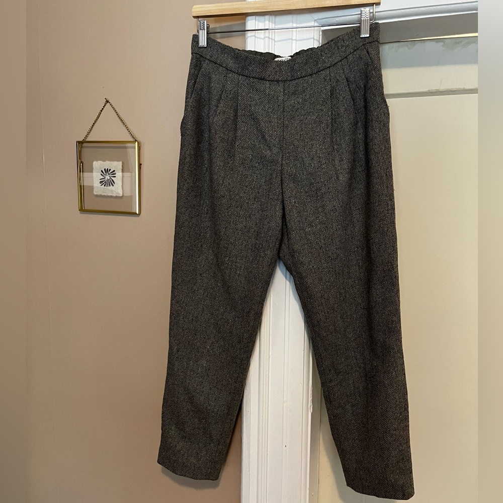 Babaton Gray Dress Pants High-Waisted Tapered